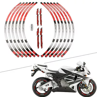 Red Motorcycle Rim Stripes Wheel Decal Tape Stickers For HONDA REPSOL HRC CBR RR • £19.91