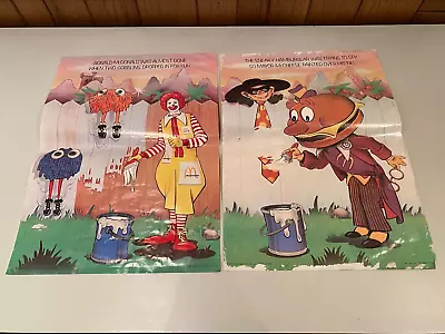 Lot Of 2 Vintage 1976 McDonald's Promo Posters • $19.99