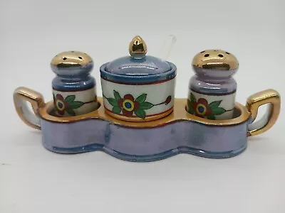 Vintage Lusterware 3 Pc Condiment Set • $12.99