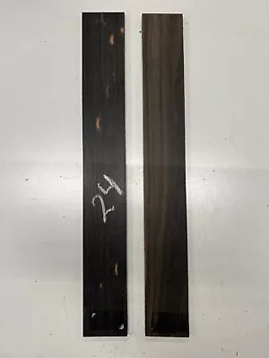 2 Pack Gaboon Ebony Guitar Fingerboard Wood Blanks | 21 X 2-3/4 X 1/4  #24 • $15.99