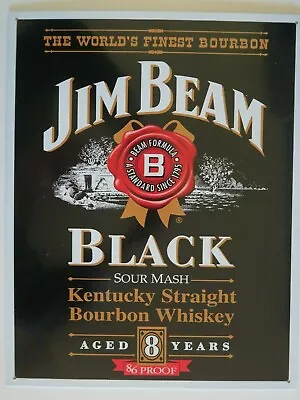 Jim Beam Black Label Metal Tin Sign Man Cave Pub Bar 40.5 X 31.5 Reporduction • $39.99