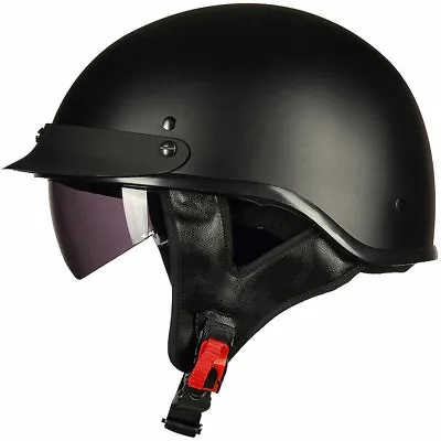 ILM Motorcycle Half Helmet With Fastening Buckle Bike Helmet Sun Visor DOT Gifts • $59.99