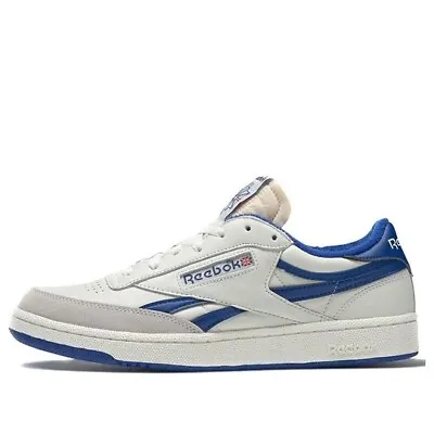 Men Reebok Club C Revenge Vintage Tennis Shoes Sneakers Chalk White Blue FW4863 • $64.99