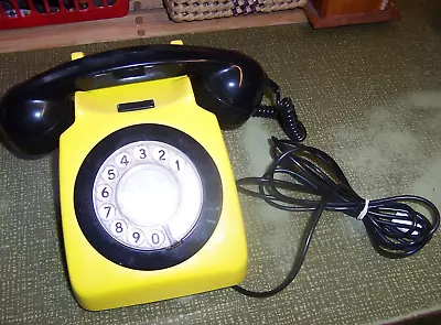 Rare 746l/aeg68/1 /gpo Dial/yellow And Black/telephone/ • £45.99