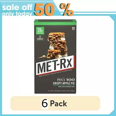 MET-Rx Big 100 Colossal Protein Bars Crispy Apple Pie Meal Replacement Bars 24ct • $47.09