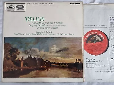 Delius Cello Concerto Jacqueline Du Pre UK HMV ASD 644 Semi Circle • £4.20