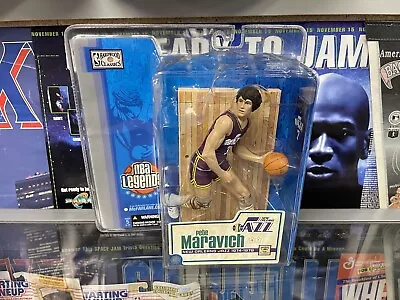 NBA Legends Pete Maravich New Orleans Jazz Hardwood Toy Action Figure Mcfarlane • $60