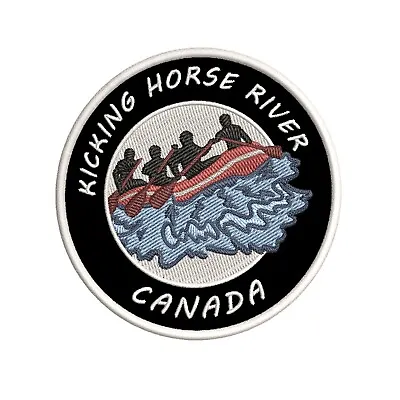 Kicking Horse River Canada Embroidered Iron-On  Sew-On Patch Vacation Souvenir • $3.97