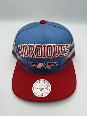 Quebec Nordiques Hat Cap Adjustable Snapback Blue NHL Hockey Mitchell Ness • $14.99