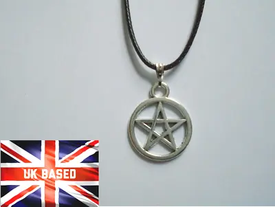 £2.98 • Buy Pentagram Tibetan Silver Pendant Charm Necklace Leather Cord Free Bag UK