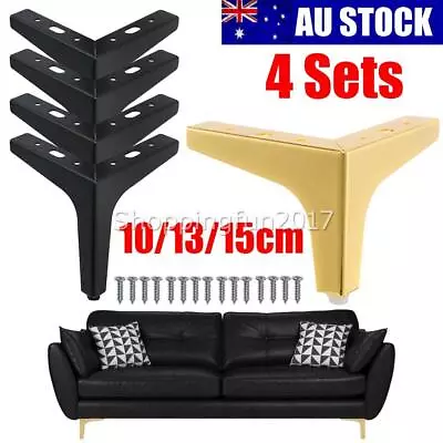 $18.95 • Buy 4X Metal Furniture Legs Modern Triangle Replacement Feet For Bed Sofa Cabinet AU