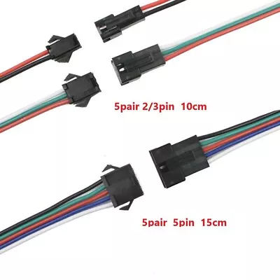 Convenient 5 Pairs JST SM Plug Male To Female Connector For LED Light Bar • $19.25