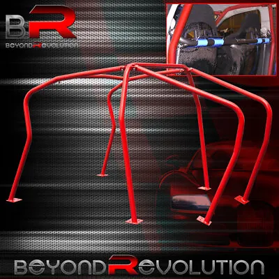 6 Point Anti Roll Cage Safety Red Chassis Brace Red Mk4 Vw Golf Gti 1.8T Vr6 • $796.99