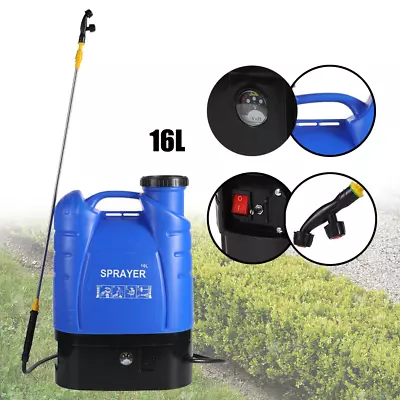 16L Electric Rechargeable Battery Weed Sprayer Backpack Farm Garden Pump Spray • $68