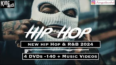 2024 Rap HipHop RnB 143 Music Videos 4 DVDs Cardi B Kendrick Lamar Drake Future • $23.99