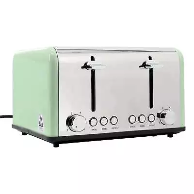 Redmond 4-Slice Extra Wide Slot 1650W Stainless Steel Toaster In Moss Green • $39.95