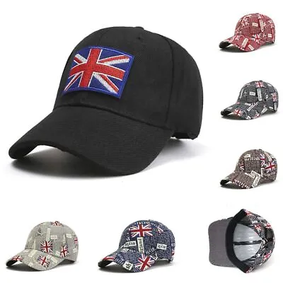 Unisex British Flag Union Jack Casual Cap Visor Hat Baseball Cap Sun Hats • £5.60