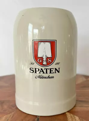 NEW Spaten Munich Germany Stoneware Ceramic .5 Liter Beer Stein Clay Mug Glass • $14.99