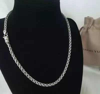 DAVID YURMAN - Sterling Silver 4mm Wheat Chain Necklace - 17  - Pristine! $520 • $335