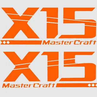 MasterCraft Boat Raised Hull Decal 7506190K | 2006 X-15 OEM Orange 2PC • $216.02