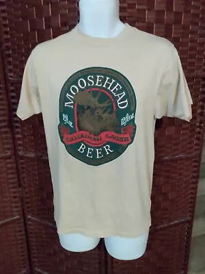 Vintage 80s Moosehead Beer T Shirt Single Stitch Adult Large • $15.99