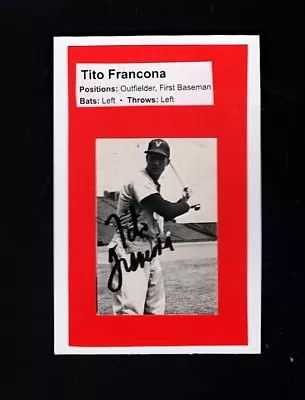 1957-PCL- TITO FRANCONA-VANCOUVER MOUNTIES AUTOGRAPHED BRODER PHOTO-(d.2018) • $3.99