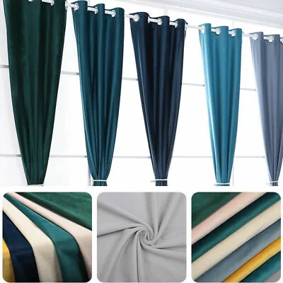 Plush Velvet Upholstery Fabric Material Soft Plain Cushion Pillow Curtain Sofa • £8.46