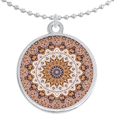 Mandala Pattern Round Pendant Necklace Beautiful Fashion Jewelry • $15.88