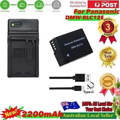 DMW-BLC12 E Battery/UsbC Charger For Lumix DMC-G85 FZ200 FZ1000 G5 G6 G7 GH2 GX8 • $47.50