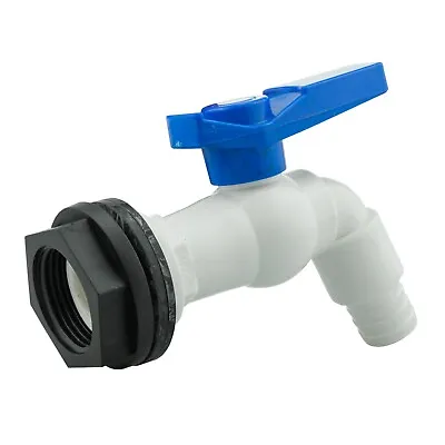 PVC  Water Butt/rain Barrrel/tank Outlet Tap + Nut & Washer 3/4  Bsp (26mm HOLE) • £8.99