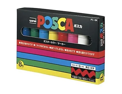Uni-ball Posca PC8K Paint Marker Pen Set Of 8 Large Tip Uk Seller  Bold • £19.98