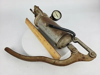 Vintage Manual Bicycle Hand Pump Bike Tire Air Pump Handle Antique Bench Mount  • $49.95