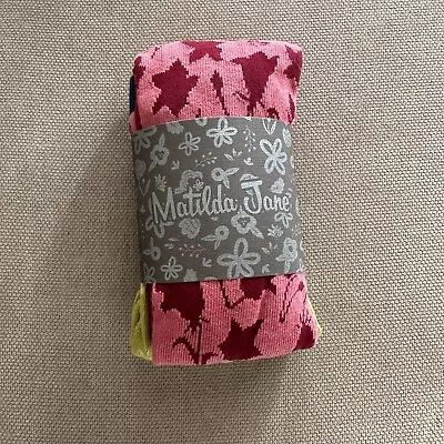 NWT Matilda Jane Clothing Coral Bells Floral Mixed Print Tights Size 2 • $16