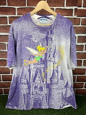 Vintage Walt Disney World Opening Shirt 90s AOP Tinker Bell Disney Grail XL • $650