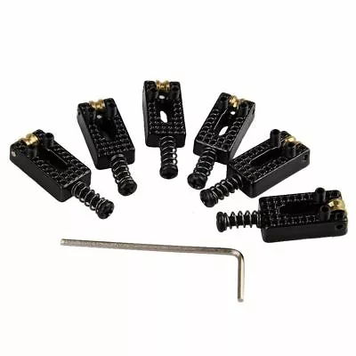 Guitar Roller Bridge Tremolo Saddles Surfing 6pcs Set Wrench For Fender Strat E • $20.88