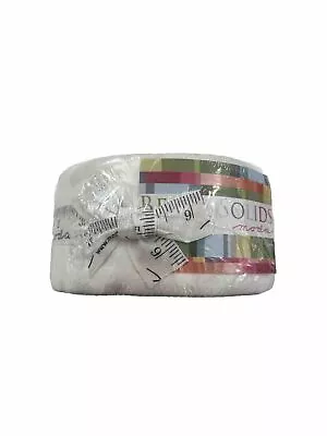 NEW Moda Bella Solids Jelly Rolls 9900JR 98 WHITE Jelly Roll Of 40  2.5  Strips • $24