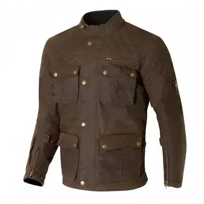 Merlin Men's Motorcycle Jacket - Edale 2 Cotec Wax Cotton (Olive) • £359.99