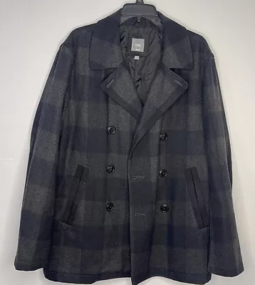 GAP Black / Gray Pea Coat Men's Sz. L • $65