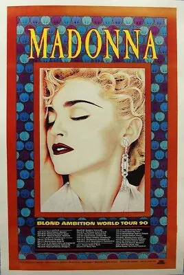 Madonna 1990 Blond Ambition World Tour Concert Poster / Nmt 2 Mint • £48.20