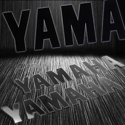 X2 8  Fuel Tank/Fairing/Fender/Rim/Wheel Logo Vinyl Sticker Yamaha Glossy Black • $12.88