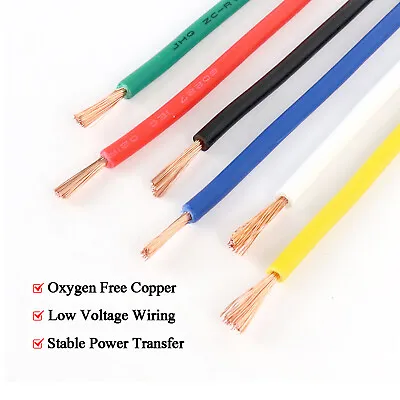 High Temp Automotive Copper Power Primary Wire Various Gauge & 6 Color Combo Lot • $218.49