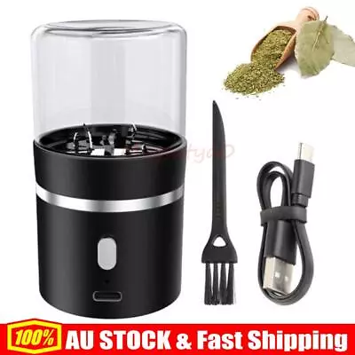 Electric Auto Herb Portable Tobacco Grinder Crusher Machine USB Rechargeable Set • $23.10