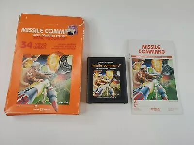 Atari 2600 Missile Command Game COMPLETE With Box & Instructions Tested  • $9.95