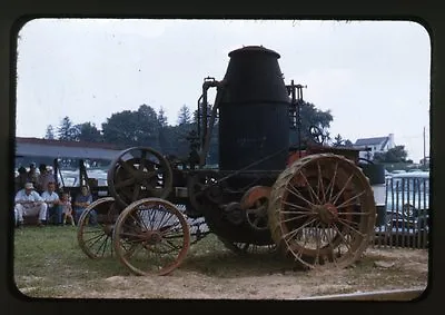 Farm Steam Traction Engine Tractor - C1960s - Original 35mm Slide • $19.45