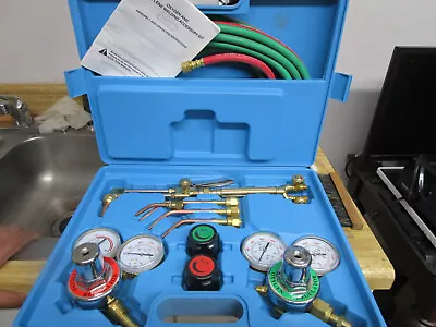 Portable Gas Welding Cutting Torch Kit Oxy Acetylene Oxygen Victor Type Hose • $150