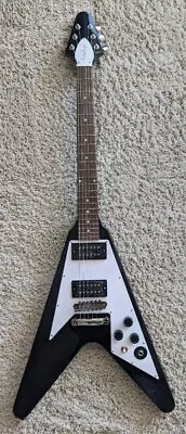 Epiphone Kirk Hammett 79 Flying V Electric Guitar Ebony Finish With Hard Case • $1299