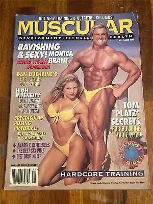 MUSCULAR DEVELOPMENT Bodybuilding Magazine TOM PLATZ & MONICA BRANT 11-95 • $7.49