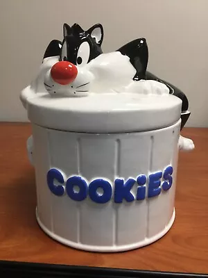 New Rare 1994 Warner Brothers Hand Painted Sylvester Cookie Jar • $70