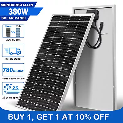 400W 380W Solar Panel 12V Mono 380 Watt Caravan Camping Power Battery Charging • $159