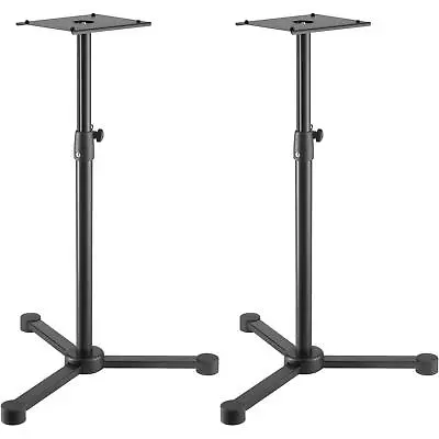 K&M 26720.022.55 Adjustable Monitor Speaker Stand Pair - Black • $283.98